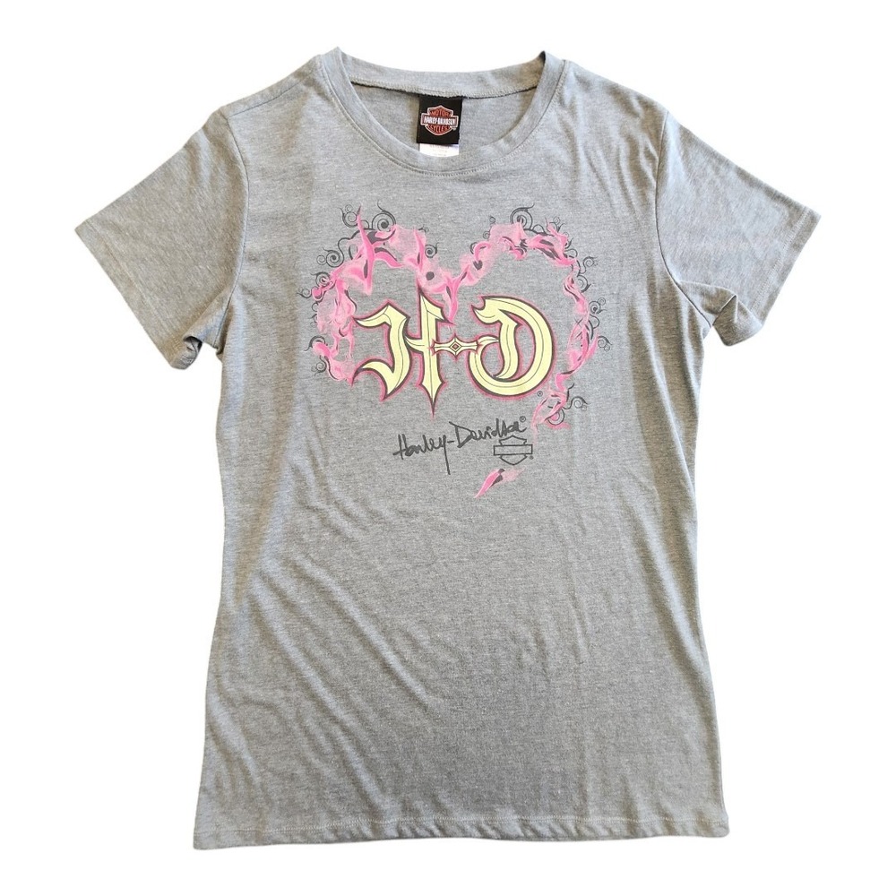 Harley Davidson‎ T Shirt Women Heathered Gray Bahamas Short Sleeves Size XL Tee